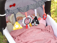 babyono-8124 1673/05 Плед трикотажный бамбуковый (75 x 100 см) розовый