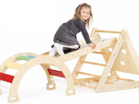 chipolino wtchce02403 Деревянный игровой центр 6 в 1(горка, качели и скалодром)