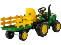 peg perego tractor cu remorca electric jd ground force