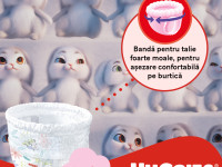 huggies chilotei little movers girl 5 (13-17 kg.) 48 buc.