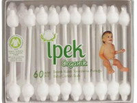 ipek organik Детские ватные палочки с ограничителем (60 шт.)