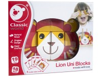 classic world 5106 set de cuburi din lemn "leu"