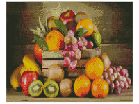 strateg leo fa10345 Алмазная мозаика "Ящик с фруктами" (40х50 см.) 