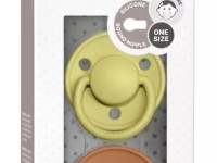 bibs suzeta rotunda din silicon de lux (0-36 luni) 2 buc. meadow & earth