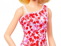 barbie hjt02 papusa „fashionista” intr-o rochie cu flori roz