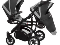 babyactive Коляска для двойни 2в1 twinni silver