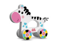 kids hits kh20/010 jucărie din lemn "zebra" seria "Împinge și trage"