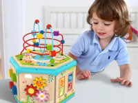 tooky toy tk261a jucărie din lemn 7 în 1 "cub educativ"