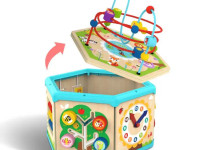 tooky toy tk261a jucărie din lemn 7 în 1 "cub educativ"
