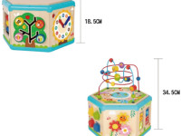 tooky toy tk261a jucărie din lemn 7 în 1 "cub educativ"