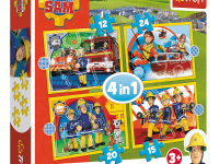 trefl 34373 puzzle 4-în-1 "fireman sam" (12/15/20/24 el.)
