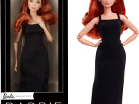 barbie jbh74 Кукла "barbie basics model 04" с рыжими волосами в черном длинном платье