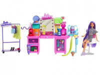 barbie gyj70 set de joc "masă de machiaj" seria "extra"