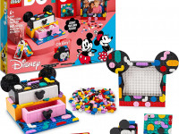 lego dots 41964 constructor "mickey mouse & minnie mouse back-to-school project box" (669 el.)