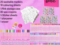 total office bb-1115 set de colorat in trusa "barbie" (137 piese)