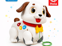 hola toys he9977 jucărie de tras "cățeluș" cu sunet și lumină