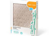 babyono-8128 1479/03 Плед трикотажный бамбуковый (75 x 100 см) бежевый