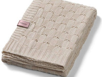 babyono-8128 1479/03 Плед трикотажный бамбуковый (75 x 100 см) бежевый