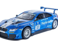 msz 68255a/1 mașinuță metalică bmw m6 gt3 (1:24) cu sunete și lumini 