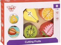 tooky toy tl142 set din lemn pentru tăiat “fructe”
