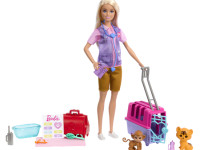 barbie hrg50 set de joc "barbie paznicul zoologic"