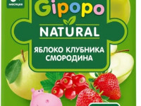 gipopo Пюре яблоко, клубника, смородина (6 м+) 90 гр.