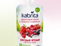 kabrita Пюре с козьими сливками "Лесные ягоды-яблоко" (6 м+) 100 гр.