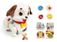 hola toys he9977 jucărie de tras "cățeluș" cu sunet și lumină