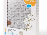 babyono 1647/02 Плед из органического хлопка (75x100 см) серый