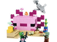 lego minecraft 21247 constructor „casa lui axolotl” (242 el)