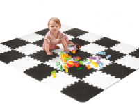 kinderkraft covoraș-puzzle luno alb-negru