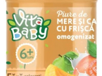 vita baby Пюре яблоко-абрикос со сливками (6 м.+) 180 гр. 
