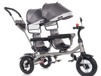 chipolino triciclu pentru gemeni "2play" trk2p0244sg silver\grey