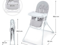 kinderkraft scaun pentru copii binci alb\gri