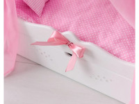 71219 Кроватка для кукол с балдахином и постельным бельём "diamond princes" белая