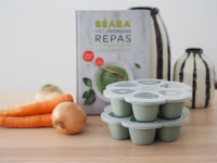 beaba 5695 Контейнер герметичный силиконовый (6x90 мл) sage green