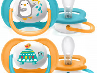 avent scf080/07 Пустышка силиконовая "animal" (6-18 м. ) 2 шт.