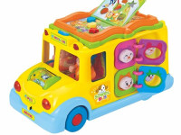 hola toys 796 Бизиборд "Школьный автобус" со звуком и светом