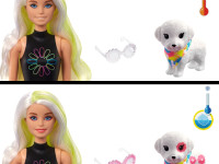 barbie hcd25 papusa surpriza "color reveal neon" in asortiment