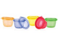 nuby id91161 set de containere cu capac ( 6x120 ml.)