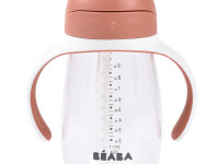 beaba cana anti-varsare cu pai 300 ml. (8 m.+) "terracotta" b913586
