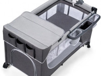 kinderkraft tarc-patut cu accesorii leody gri