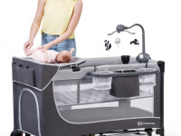kinderkraft tarc-patut cu accesorii leody gri