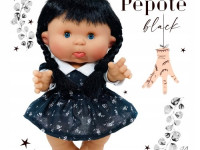 nines 455 papusa "pepote black" (26 cm.) in sort.