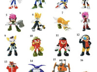 sonic the hedgehog son2020 set eroi sonic (3 buc/6,5 cm) in sort