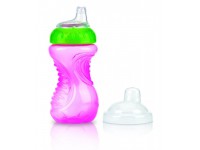 nuby id9648 cana anti-varsare cu nasuc moale (9m +) 300 ml. 