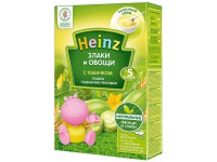 heinz Пшенично-рисовая кашка "Злаки и овощи" с кабачком без молока (5m+)