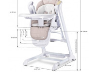 caretero 7650 Стул для кормления - качели "indigo" чёрный 