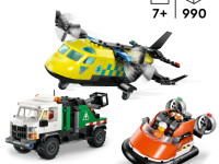 lego city 60505 constructor "remix avion, camion de service și nava cu pernă de aer" (990 el.)