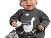 llorens 74107 păpușa interactivă "mimo sonrisas pijama gris" (42 cm)